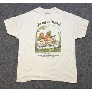 Frog and Toad Graphic Tee XXL TShirt Off-white Graphic T-shirt Size 2XL